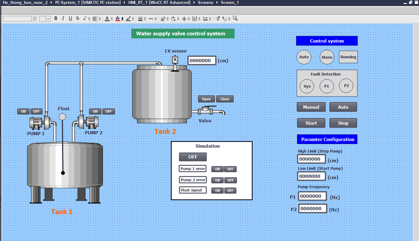 Dual-Pump Water Tank Control System